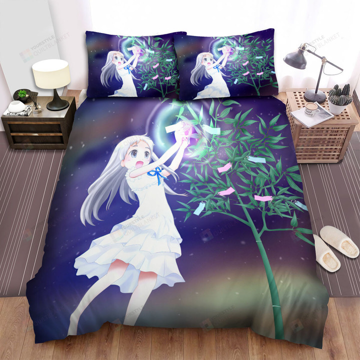 Anohana Honma Meiko & Her New Year Wishes Bed Sheets Spread Duvet Cover Bedding Sets