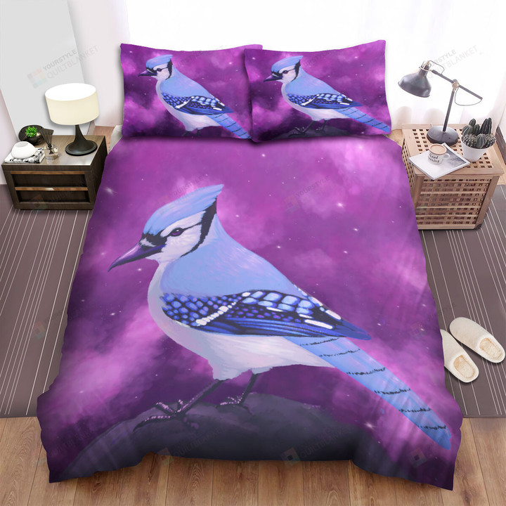 The Wild Animal - The Blue Jay Standing Art Bed Sheets Spread Duvet Cover Bedding Sets