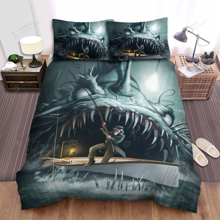 The Wild Animal - The Anglerfish Behind The Old Man Bed Sheets Spread Duvet Cover Bedding Sets