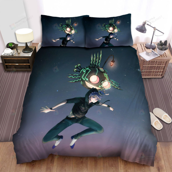 The Wild Animal - The Anglerfish Flying In The Sky Bed Sheets Spread Duvet Cover Bedding Sets