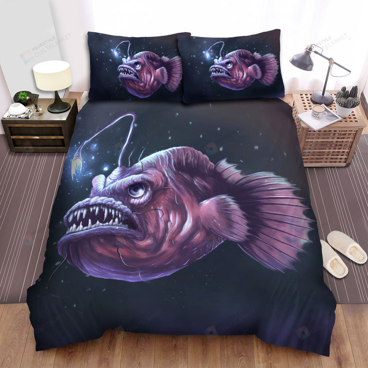 The Wild Animal - The Anglerfish From The Deep Ocean Art Bed Sheets Spread Duvet Cover Bedding Sets