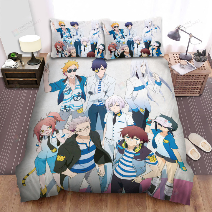 Hamatora Main Characters In Facultas Academy Uniform Bed Sheets Spread Duvet Cover Bedding Sets