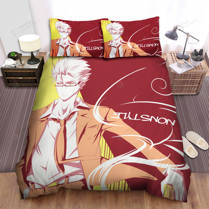 Hamatora Murasaki Digital Portrait Illustration Bed Sheets Spread Duvet Cover Bedding Sets