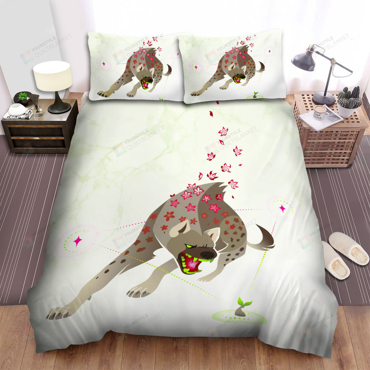The Wildlife - The Hyena In The Triangle Bed Sheets Spread Duvet Cover Bedding Sets