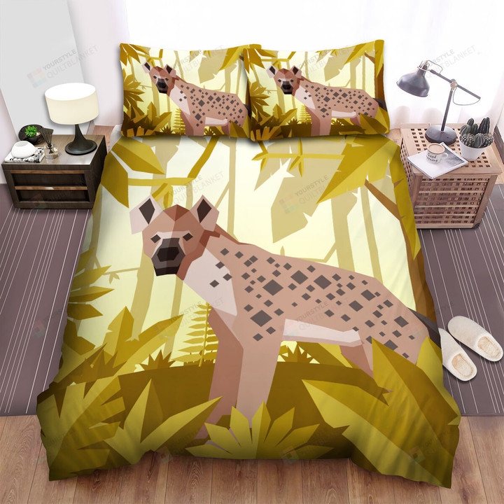The Wildlife - The Hyena From The Jungle Vector Art Bed Sheets Spread Duvet Cover Bedding Sets