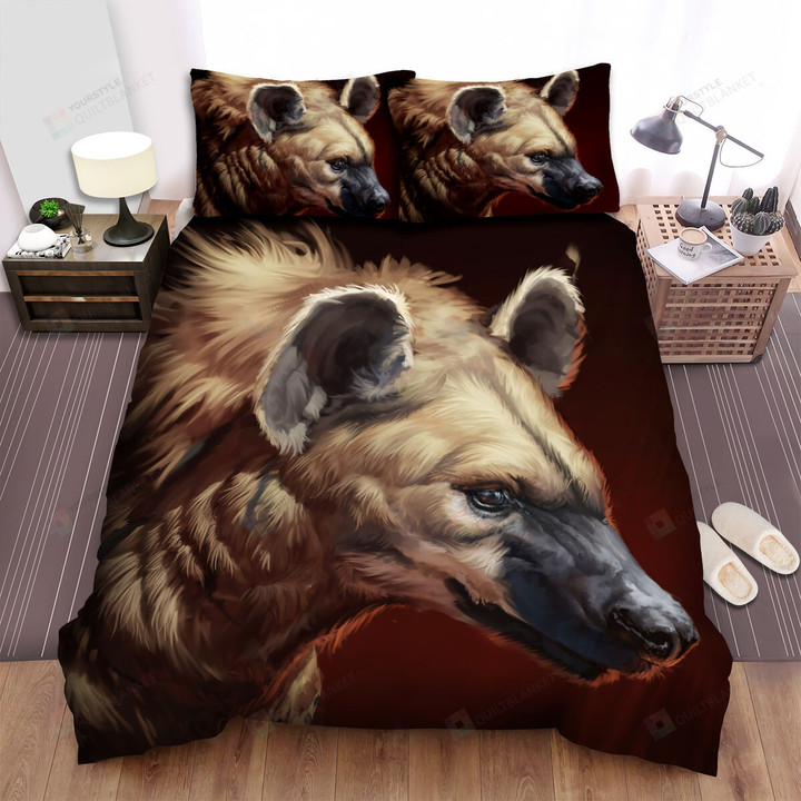 The Wild Aninmal - The Hyena Head Artistic Bed Sheets Spread Duvet Cover Bedding Sets