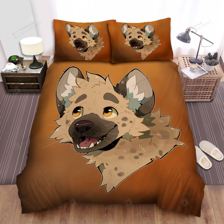 The Wild Aninmal - The Cute Hyena Smiling Bed Sheets Spread Duvet Cover Bedding Sets