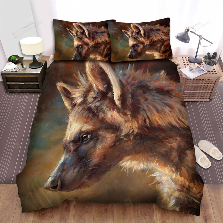The Wildlife - The Hyena Hand Drawn Style Bed Sheets Spread Duvet Cover Bedding Sets