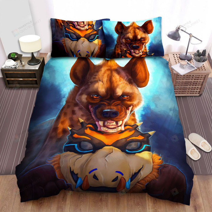 The Wild Aninmal - The Hyena And The Mask Bed Sheets Spread Duvet Cover Bedding Sets