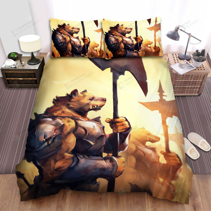The Wild Aninmal - The Hyena Soldier In Row Bed Sheets Spread Duvet Cover Bedding Sets