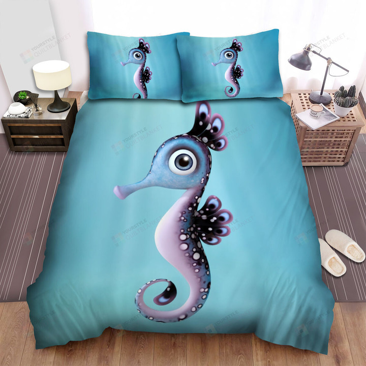 The Wild Animal - The Grey Seahorse Character Bed Sheets Spread Duvet Cover Bedding Sets