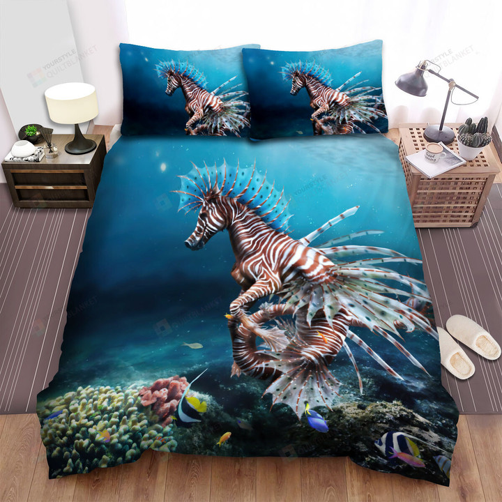The Wild Animal - The Zebra Seahorse Bed Sheets Spread Duvet Cover Bedding Sets