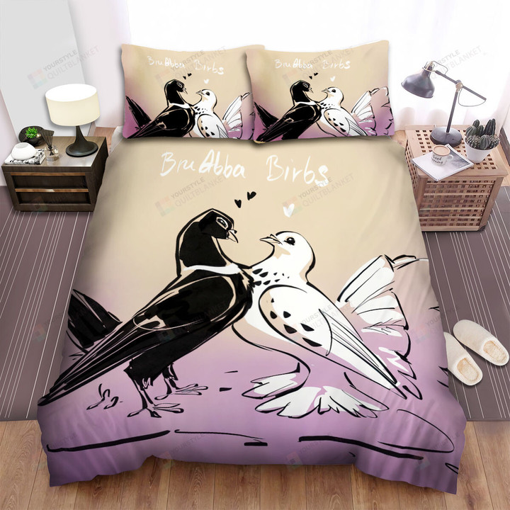 The Wildlife - The Pigeon In Love Bed Sheets Spread Duvet Cover Bedding Sets