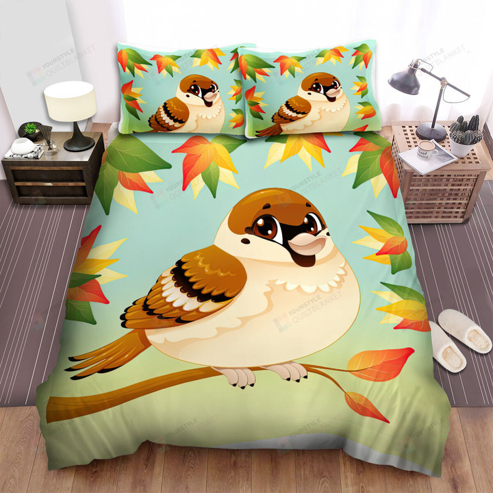The Wild Animal - The Sparrow Among Leaves Bed Sheets Spread Duvet Cover Bedding Sets