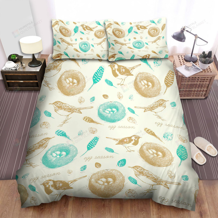 The Wild Animal - The Sparrow And The Nest Pattern Bed Sheets Spread Duvet Cover Bedding Sets