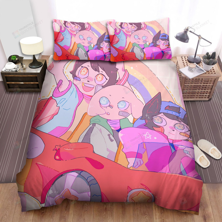 Summer Camp Island Rainbow Illustration Bed Sheets Spread Duvet Cover Bedding Sets
