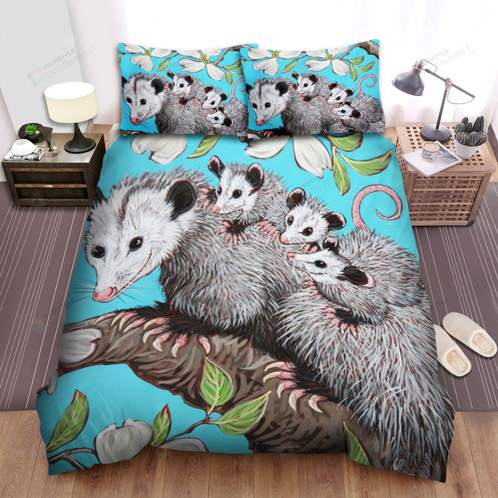 The Wild Animal - The Opossum On Mother's Back Bed Sheets Spread Duvet Cover Bedding Sets