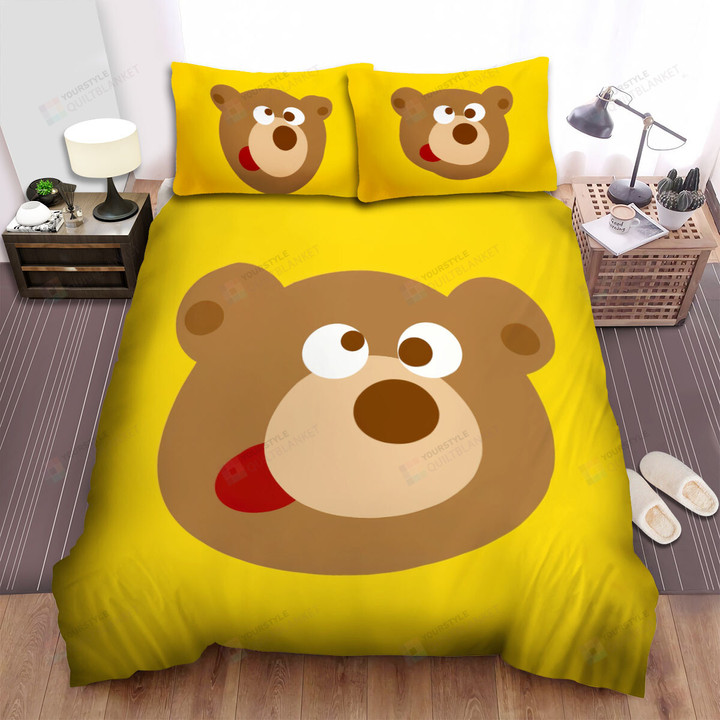 The Dumb Face Of The Grizzly Bear Bed Sheets Spread Duvet Cover Bedding Sets