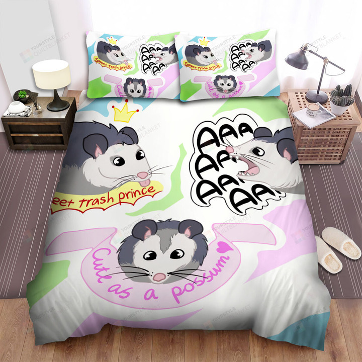The Wild Animal - Cute As A Opossum Bed Sheets Spread Duvet Cover Bedding Sets