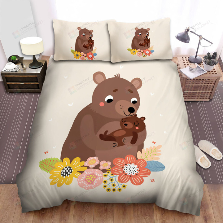 The Grizzly Bear In Mom's Arms Bed Sheets Spread Duvet Cover Bedding Sets