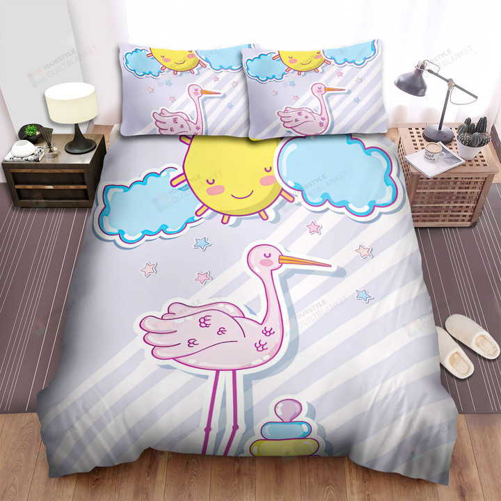 The Stork Under The Sun Bed Bed Sheets Spread Duvet Cover Bedding Sets
