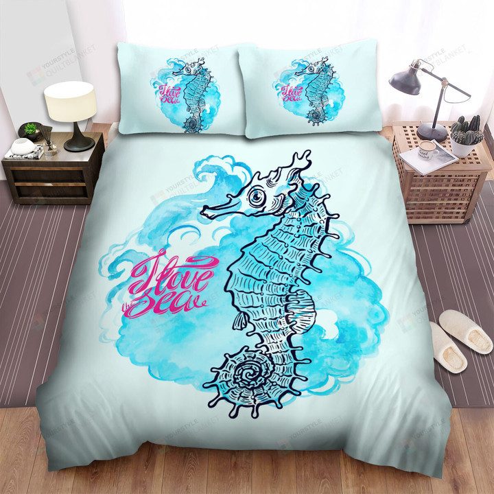 The Seahorse Loves Sea Bed Sheets Spread Duvet Cover Bedding Sets
