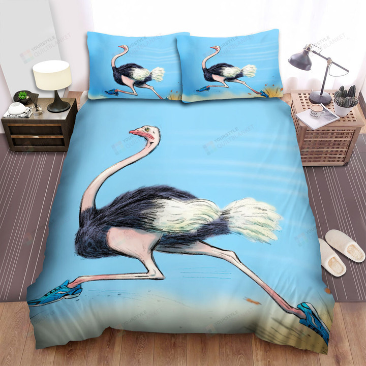 The Wild Animal - The Ostrich In Sneaker So Quickly Bed Sheets Spread Duvet Cover Bedding Sets