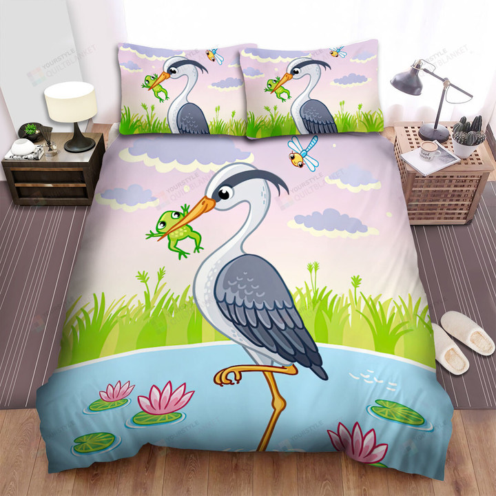The Stork Got A Frog Bed Bed Sheets Spread Duvet Cover Bedding Sets