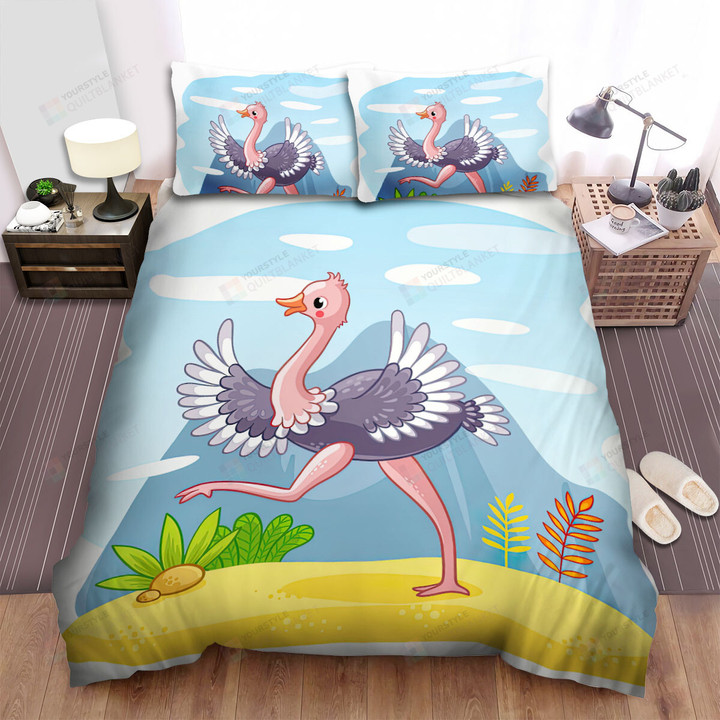 The Wild Animal - The Ostrich In Love With Life Bed Sheets Spread Duvet Cover Bedding Sets