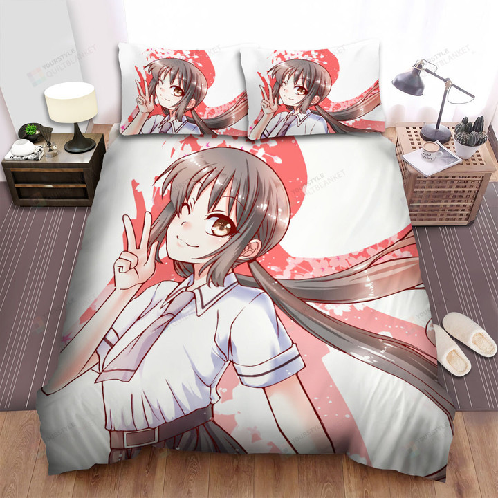 Asobi Asobase Hanako Honda Digital Portrait Illustration Bed Sheets Spread Duvet Cover Bedding Sets