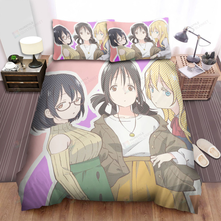 Asobi Asobase The Pastimers Club Anime Poster Bed Sheets Spread Duvet Cover Bedding Sets