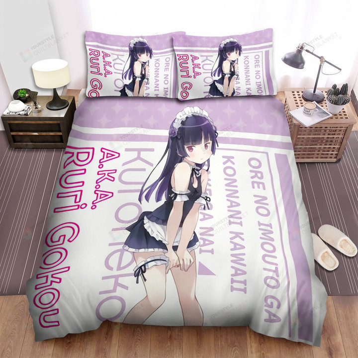 My Little Sister Can't Be This Cute Ruri Gokou In Maid Costume Poster Bed Sheets Spread Duvet Cover Bedding Sets
