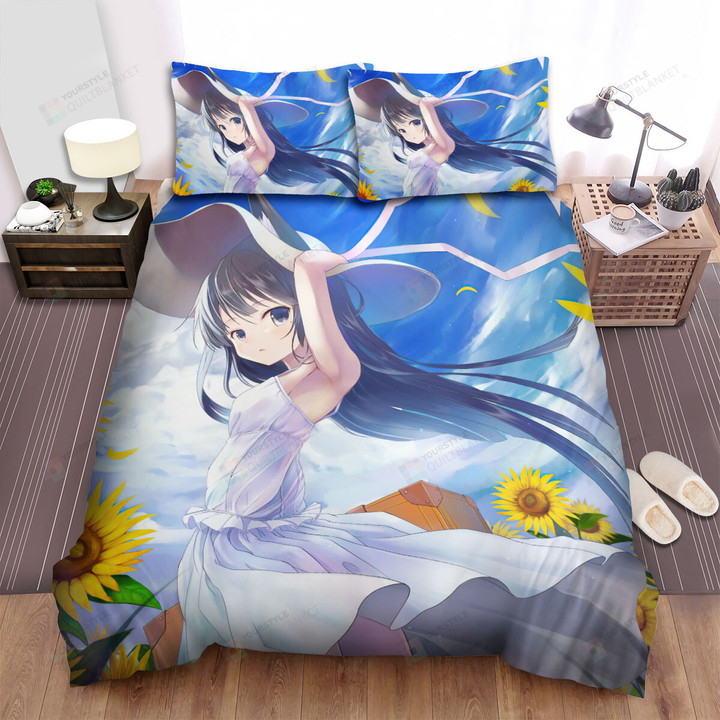 My Little Sister Can't Be This Cute Ruri Gokou & Sunflowers Bed Sheets Spread Duvet Cover Bedding Sets