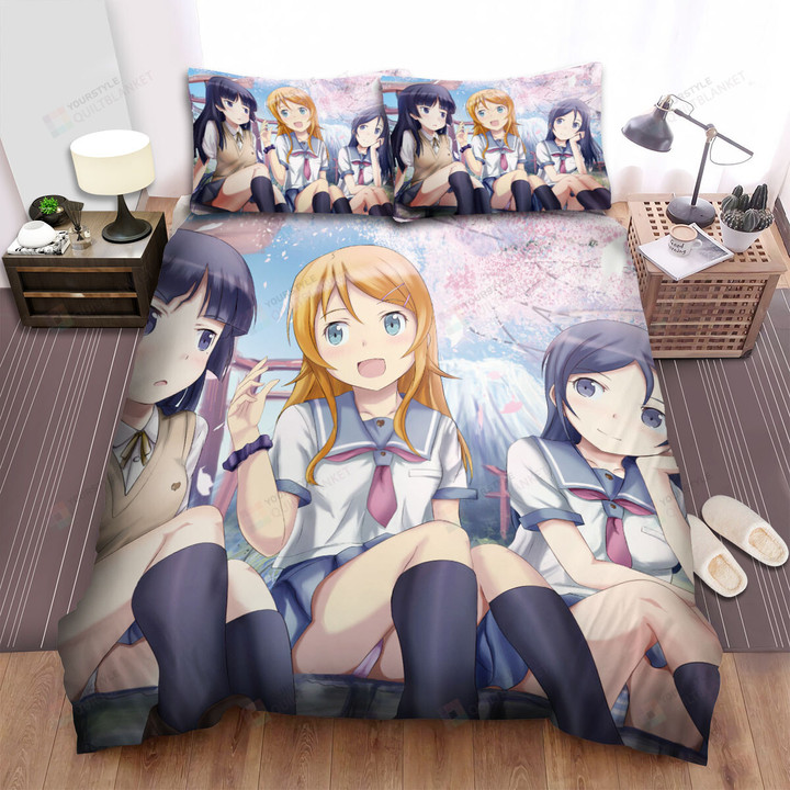 My Little Sister Can't Be This Cute Kirino With Ruri & Ayase Artwork Bed Sheets Spread Duvet Cover Bedding Sets