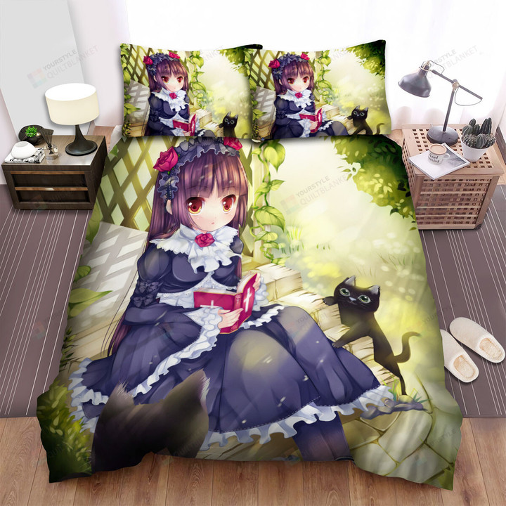 My Little Sister Can't Be This Cute Ruri Gokou & Black Cats Artwork Bed Sheets Spread Duvet Cover Bedding Sets