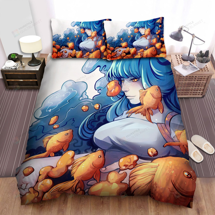 The Goldfish From The Orange Mist Bed Sheets Spread Duvet Cover Bedding Sets