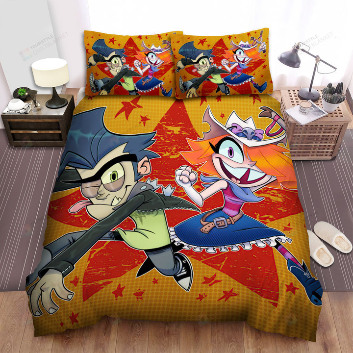 Long Gone Gulch Rawhide & Snag Happy Couple Bed Sheets Spread Duvet Cover Bedding Sets
