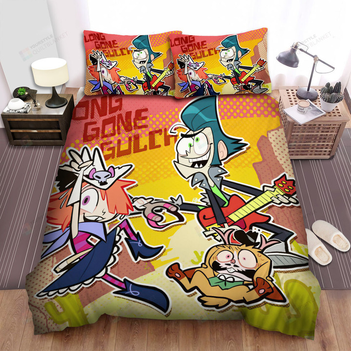 Long Gone Gulch Jawhide & Snag With Mayor Rhubarb Bed Sheets Spread Duvet Cover Bedding Sets