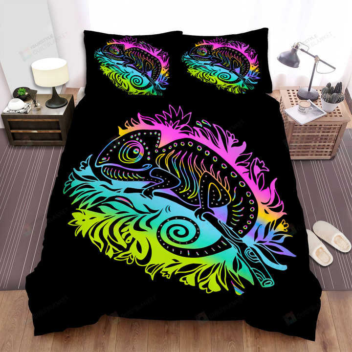 The Chameleon Silhouette Pattern Bed Sheets Spread Duvet Cover Bedding Sets