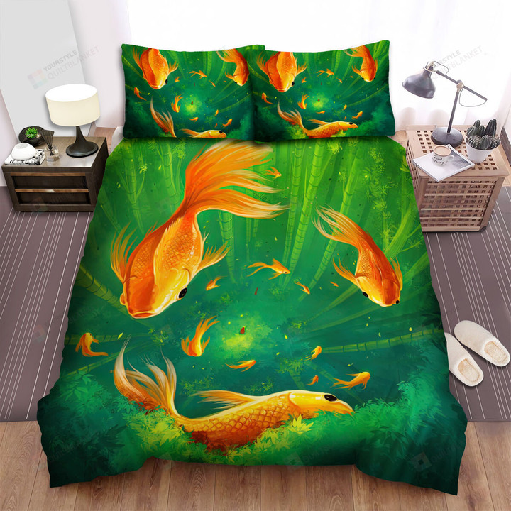 The Goldfish In The Bamboo Forest Bed Sheets Spread Duvet Cover Bedding Sets