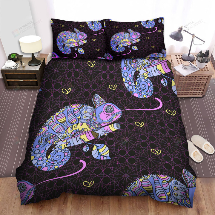 The Weird Purple Pattern Of A Chameleon Bed Sheets Spread Duvet Cover Bedding Sets
