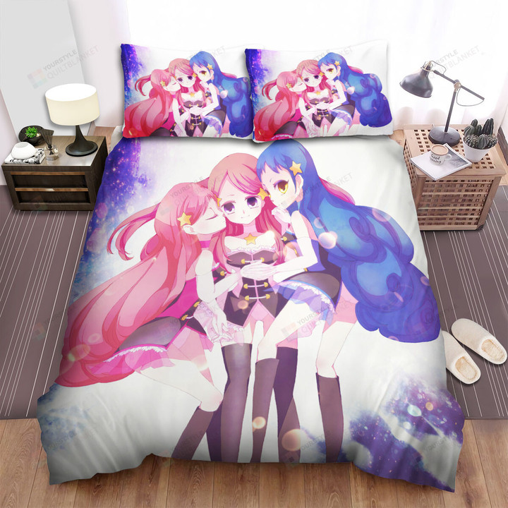 Penguindrum The Triple-H In Galaxy Artwork Bed Sheets Spread Duvet Cover Bedding Sets