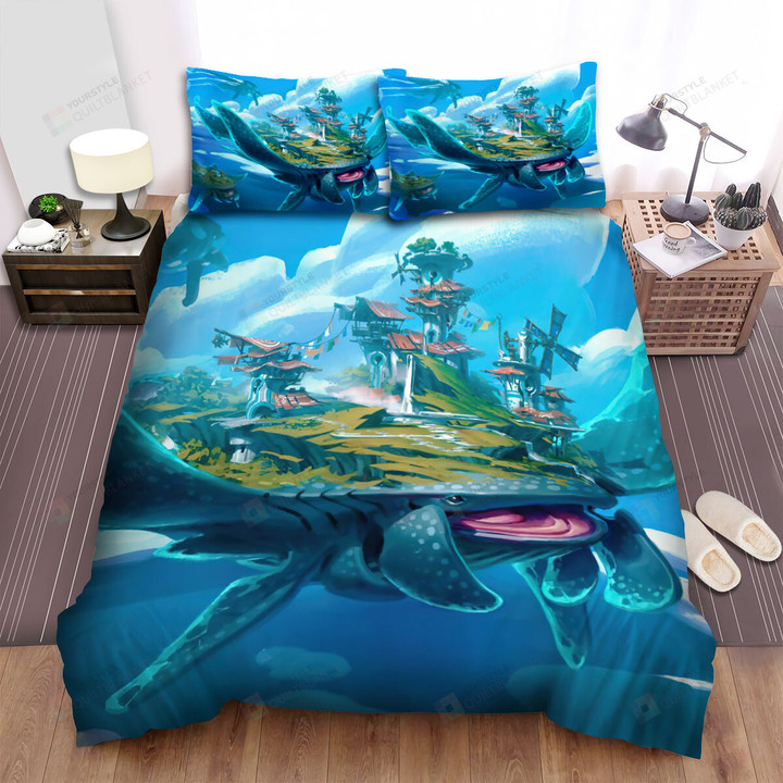 The Wild Animal - The Ray Fish Carrying An Island Bed Sheets Spread Duvet Cover Bedding Sets