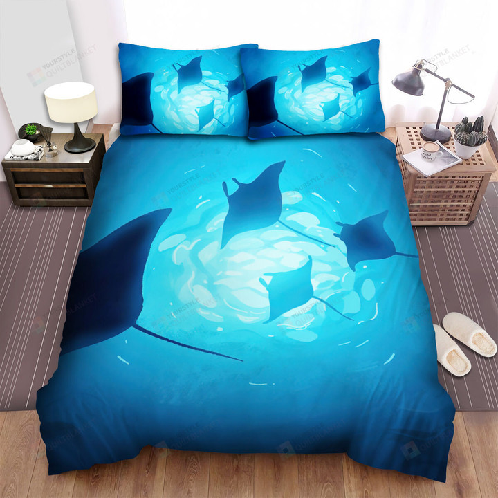 The Wildlife - The Ray Fish Herd Above Bed Sheets Spread Duvet Cover Bedding Sets