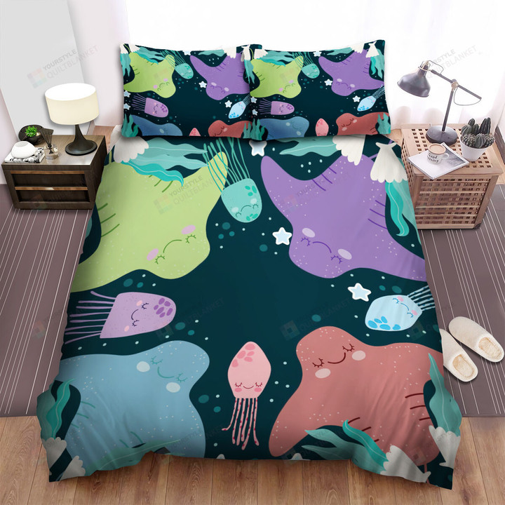 The Wildlife - The Ray Fish In The Symmetry Art Bed Sheets Spread Duvet Cover Bedding Sets