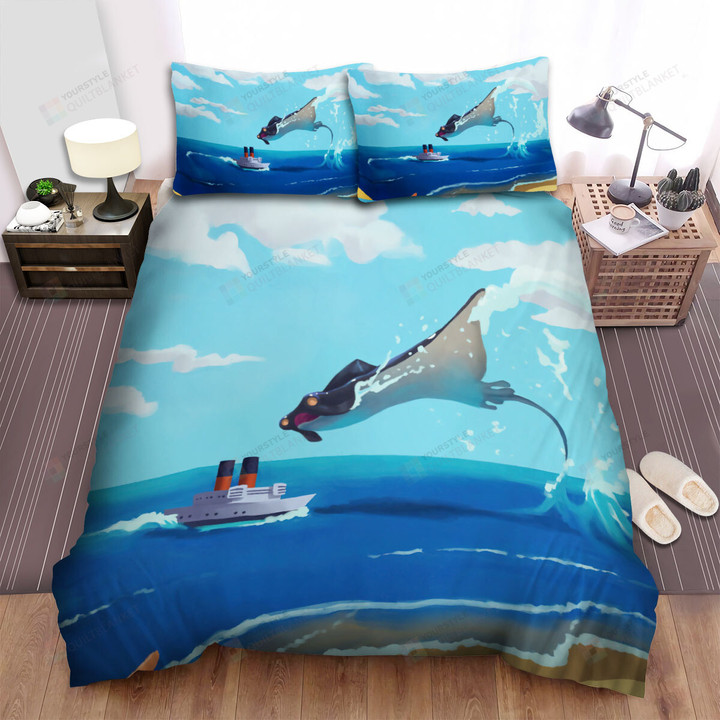 The Ray - The Giant Ray Jumping Bed Sheets Spread Duvet Cover Bedding Sets