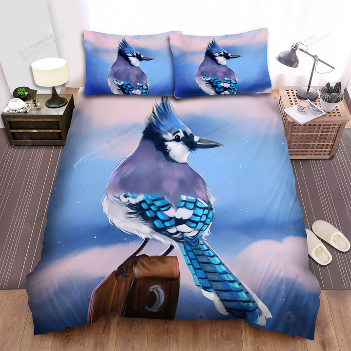 The Wildlife - The Blue Jay Standing On Fence Bed Sheets Spread Duvet Cover Bedding Sets