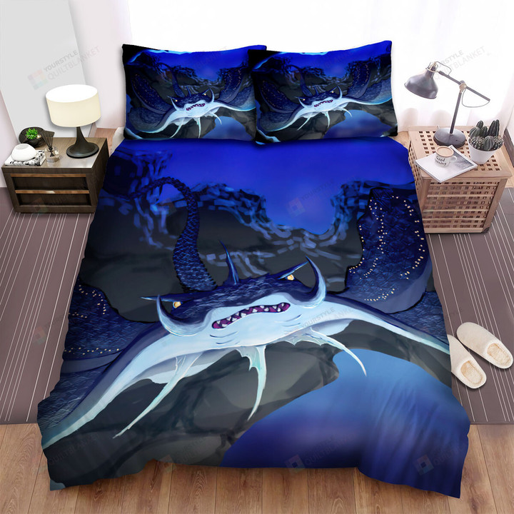 The Ray - The Stingray Dragon Art Bed Sheets Spread Duvet Cover Bedding Sets