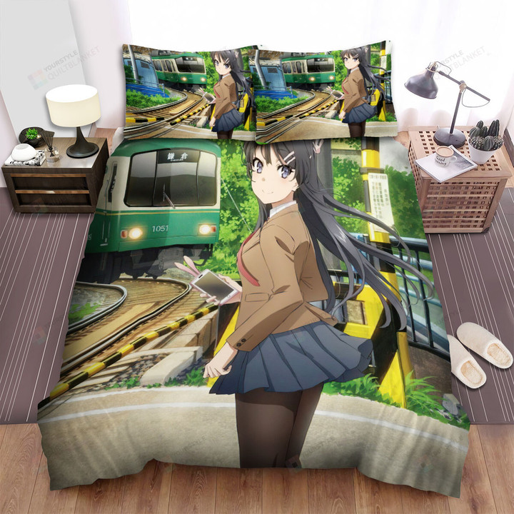 Rascal Does Not Dream Of Bunny Girl Senpai Anime Girl Train Bed Sheets Spread Comforter Duvet Cover Bedding Sets