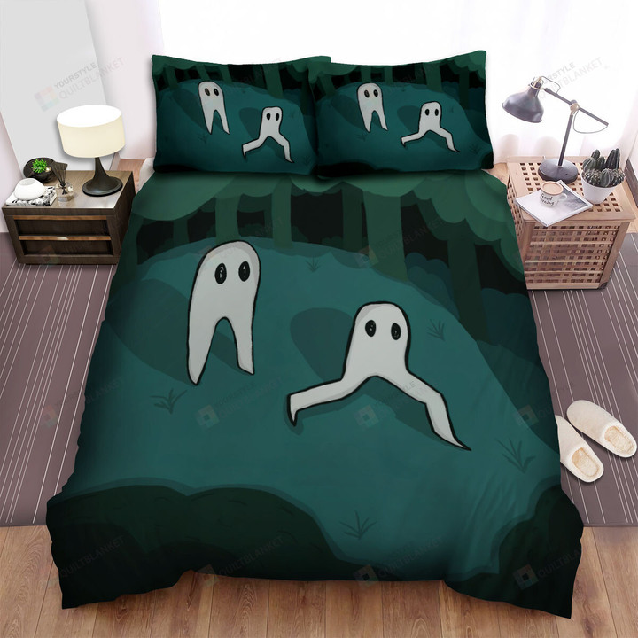Fresno Nightcrawlers Couple In The Woods Bed Sheets Spread Duvet Cover Bedding Sets